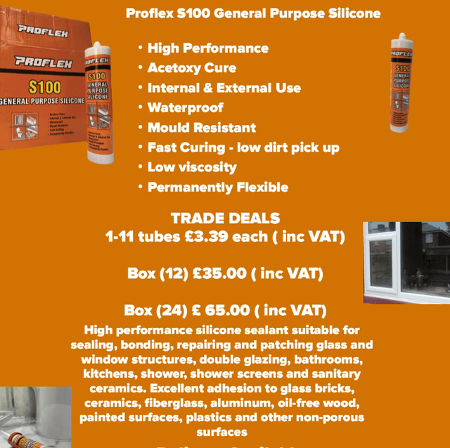Proflex Sealants General Purpose Silicone Sealant